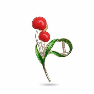 Anna-Kaci Tulip Flower Metal Hair Claw Clip with Enamel Petal and Leaf Detailing - 1 of 4