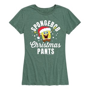 Women's - SpongeBob SquarePants - Oh Joy It's Christmas Morning Short Sleeve Graphic T-Shirt - 1 of 4