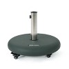 Gulches Wheelie Umbrella Base - Round Heavy-Duty Portable Stand for Patio, Garden, and Beach Umbrellas,Green - 4 of 4