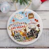 Artistic Las Vegas Collage Art Ceramic Ornament, Slot Machines Cards and Casino Travel Souvenir| OrnamentallyYou - 4 of 4