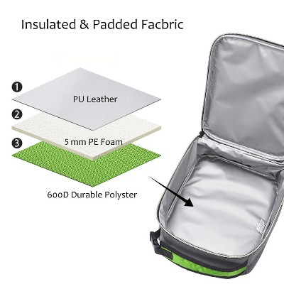 Kato Small Blue and Gray Insulated Lunch Tote Bag