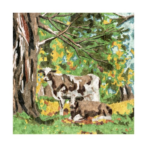 Melissa Wang Cows Under A Tree I Canvas Art : Target