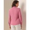 INSPIRE CHIC Women's Long Sleeve Pleated Tie Neck Office Blouses - 4 of 4