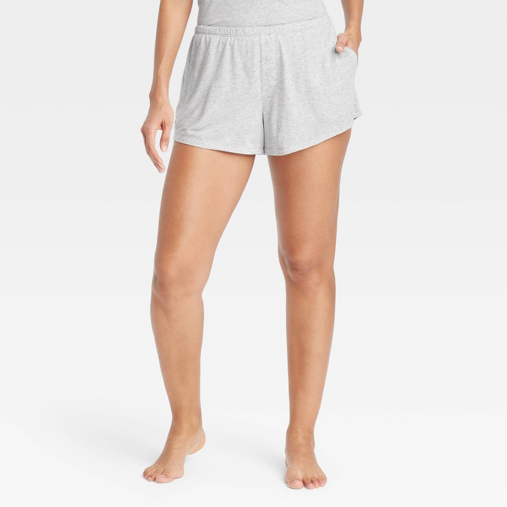 Photos - Other Textiles Women's Sleep Pajama Shorts - Auden™ Gray XS