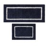SEVOBAL Bathroom Rugs Bath Mat Rug Home Decor Carpet Shower Mat Home Decor Double Pattern for Shower Room Bathroom Home, Navy, 60"*24"*1.25" - 4 of 4