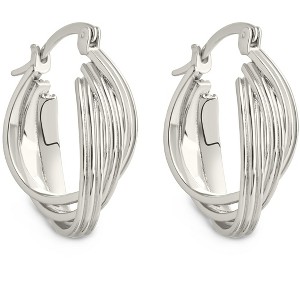 SHINE by Sterling Forever Emery Triple Row Layered Earrings - 1 of 4