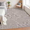 Abstract Washable Area Rug Non-Slip Throw Rug with Rubber Back, Low Pile Stain Resistant Boho Geometric Carpet for Living Room, Bedroom Dining Room - 2 of 4