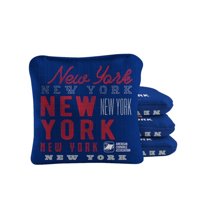 Gameday New York Football Blue Synergy Pro Cornhole Bags (Set of 4), 1 of 5