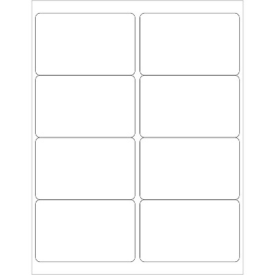 Box Partners Laser Labels Rectangle 4" x 2 1/2" White 800/Case LL125