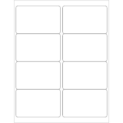 4 x 4 Square White Label Sheet –