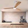 TOBILI Hot sales 60 Inch Modern Ceiling Fan With 3 Color Dimmable 3 Solid Wood Blades - 4 of 4