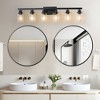 37" Modern 6-Light Bathroom Vanity Light Fixture with Clear Glass Shades, Perfect for Bathroom, Vanity, and Dressing Area Lighting (No Bulbs) - 3 of 4