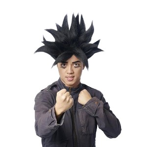 Costume Culture by Franco LLC Anime Warrior Adult Black Costume Wig - 1 of 4