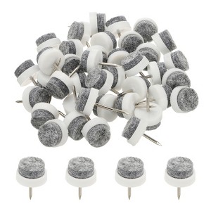 Unique Bargains Wooden Chair Sofa Cabinet Table Leg Floor Protector Round Nail-on Felt Pads 40 Pcs - 1 of 3