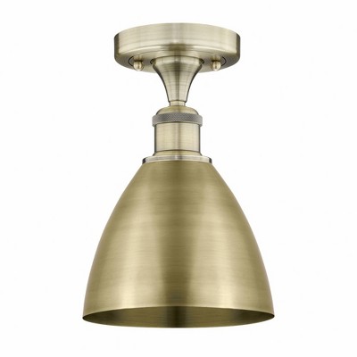 Metal Bristol - 1 Light Semi-Flush Mount In Industrial Style-10.25 Inches Tall and 7.5 Inches Wide