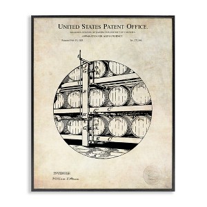 Stupell Industries W. Aging Barrel Detailed Vintage Patent Diagram, 24" x 30" - 1 of 4