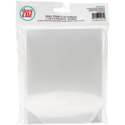 Avery Elle Stamp & Die Storage Pockets 50/Pkg-Small 5"X5"