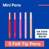 Noted by Post-it 5pk Mini Felt Tip Pens - 2 of 4