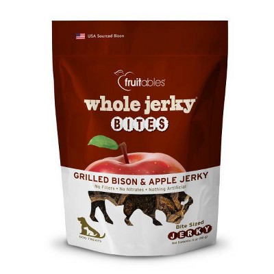 Fruitables Dog Treats Whole Jerky Bites Grilled Bison & Apple - 12oz