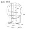 70.8 in Round Arched Bookcase with Drawers and MDF Shelves, Anti-Tip Storage Shelf with Steel Frame for Living Room or Office-3irtyhousy - 4 of 4