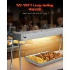 VEVOR Food Heat Lamp, 750W Hanging Commercial Food Heating Warmer, Stainless Steel Electric Strip Heater Light with Cord, Silver - 3 of 4