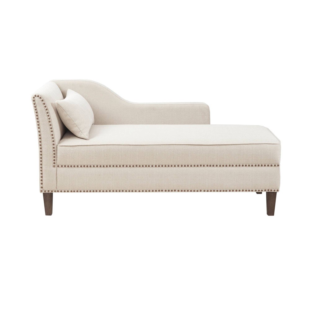 Photos - Chair Peony Accent Chaise Ivory