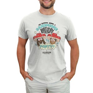Men's A Minecraft Movie Garrett and Steve Saxophone Birthday Party T-Shirt - 1 of 4