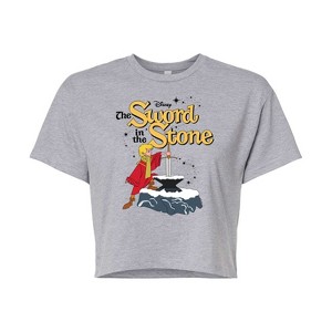 Women's - Disney - The Sword And The Stone Cropped Graphic T-Shirt - 1 of 4