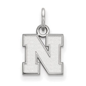 Black Bow Jewelry 10k White Gold Nebraska Cornhuskers NCAA Extra Small Pendant - 1 of 3