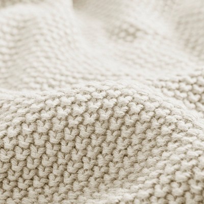 Ivory Twin Knitted Acrylic Machine Washable Blanket