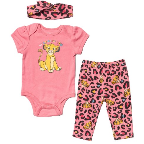 Disney Lion King Simba Nala Timon Pumbaa Newborn Baby Girls 2 Pack  Coveralls Pink 3-6 Months : Target