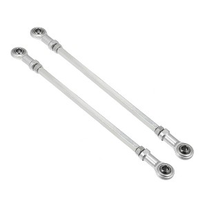 Unique Bargains M8 Steering Suspension Tie Rod for 49cc Electric ATV Go Kart 2Pcs Silver Tone - 1 of 3