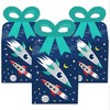Big Dot of Happiness Blast Off to Outer Space - Square Favor Gift Boxes - Rocket Ship Baby Shower or Birthday Party Bow Boxes - Set of 12 - 2 of 4