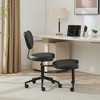 Grungis PU Leather Swivel Office Chair with Wheels,Modern Gaming Chair with Lumbar Support and Adjustable Stool,Computer Chair for Office - 2 of 4