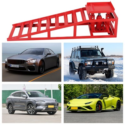 2 Pack Hydraulic Car Ramps Truck Ramps Lifts 5T 10000lbs Car Trailer Garage Vehicle Ramps Lifts for Car Repair
