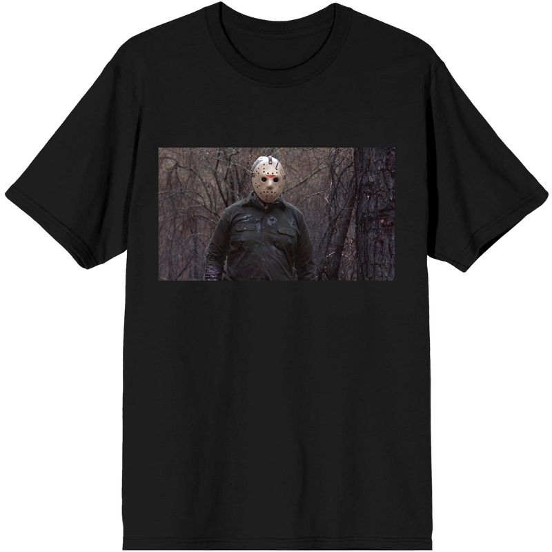 Friday the 13th Jason Voorhees Mens Black Graphic Tee, 1 of 4
