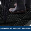 Front Door Outside Entrance Heavy Duty Rubber Doormat Black Trap Dirt Moisture Easy Clean Low Profile Indoor Outdoor - 3 of 4