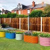Rbied Mixed Color 18 in. Tall Galvanized Steel Oval Outdoor Raised Garden Beds, Eco-Safe Metal Kids Planter Box (5-Pack) - 4 of 4