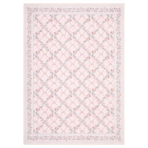 Modern Boho Farmhouse Bedroom Living Room Rugs, Floral Leaf Print Non Slip Throw Carpet for Dining Room Kitchen Office - 1 of 4