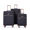 Whisen 4-Piece Luggage Set, Lightweight Terylene Suitcases and Bag with 360° Spinner Wheels, and Multiple Pockets - 3 of 4