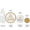 Big Dot of Happiness It's Twins - Gold Twins Baby Shower Giant Circle Confetti - Party Decorations - Large Confetti 27 Count - 3 of 4
