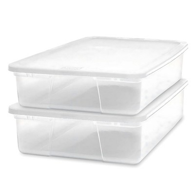 Homz Plastic Multipurpose Stackable Storage Container Bins with Secure Latching Lid for Home and Office Organization