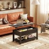 Coffee Table, 39" Lift Top Coffee Table with Hidden Compartment and Storage Shelf - 2 of 4