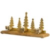 Northlight Pine Tree Quintet Christmas Metal Tealight Holder - 13" - Gold - 4 of 4