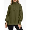 Women's Sweatshirts Oversized Casual Loose Button Up Henley Pullover Top High Low Split 2025 Fall Fashion Outfits - 3 of 4