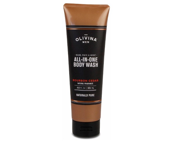 OLIVINA MEN Bourbon Cedar All-in-One Body Wash - 8.5oz