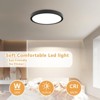 Itopfox 12 Inch LED Flush Mount Ceiling Light, 24W, 2520LM, 3 Color Temperatures, Super Slim Low Profile Round Flat Panel Fixture for Hallway - 3 of 4