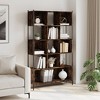 vidaXL Bookcase Smoked Oak Engineered wood 40.2 x 11.0 x 67.7 in - Smoked oak - 3 of 4