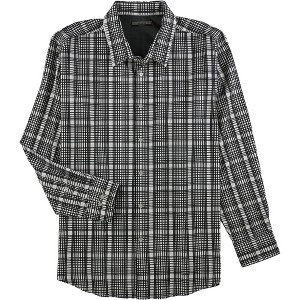 Alfani Mens Slim Fit Checked Button Up Shirt - 1 of 1
