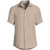 Lands' End Men's Traditional Fit Short Sleeve Linen Shirt - 2 of 3